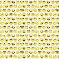 ΥΦΑΣΜΑ ΠΟΠΛΙΝΑ 100% ΒΑΜΒΑΚI (DISNEY LICENSED) SPONGEBOB HAPPY FACES