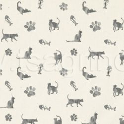 ΥΦΑΣΜΑ ΠΟΠΛΙΝΑ 100% ΒΑΜΒΑΚΙ DIGITAL PRINT (SHADOW CAT PAWS)