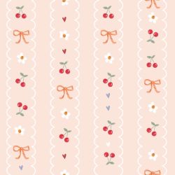 ΥΦΑΣΜΑ ΠΟΠΛΙΝΑ 100% ΒΑΜΒΑΚΙ DIGITAL PRINT - CHERRY BLOSSOM BOWS