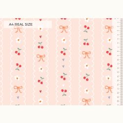 ΥΦΑΣΜΑ ΠΟΠΛΙΝΑ 100% ΒΑΜΒΑΚΙ DIGITAL PRINT - CHERRY BLOSSOM BOWS