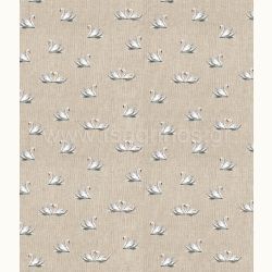 ΥΦΑΣΜΑ ΚΑΡΑΒΟΠΑΝΟ ΒΑΜΒΑΚΕΡΟ ”HALF PANAMA” DIGITAL PRINT (ROMANTIC SWAN)