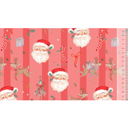 ΥΦΑΣΜΑ ΠΟΠΛΙΝΑ 100% ΒΑΜΒΑΚΙ DIGITAL PRINT - SANTA REINDEER CHRISTMAS