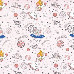 ΥΦΑΣΜΑ ΠΟΠΛΙΝΑ DIGITAL PRINT (DISNEY LICENSED) TOM AND JERRY ON SPACE