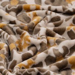 ΥΦΑΣΜΑ ΦΛΙΣ ΓΟΥΝΑΚΙ “POLAR FLEECE” - RETRO FLOWERS BROWN