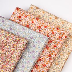 ΥΦΑΣΜΑ ΠΟΠΛΙΝΑ 100% ΒΑΜΒΑΚΙ DIGITAL PRINT - LIBERTY FLORAL ΜΙΚΡΟ ΜΠΛΕ / ΛΙΛΑ