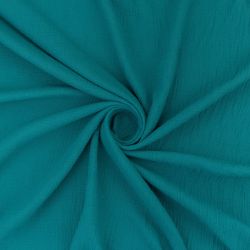 ΥΦΑΣΜΑ ΒΑΜΒΑΚΕΡΗ ΜΟΥΣΕΛΙΝΑ DOUBLE GAUZE – ΓΑΖΑ ΜΕ ΓΚΟΦΡΕ ΥΦΑΝΣΗ - ΜΠΛΕ ΠΕΤΡΟΛ