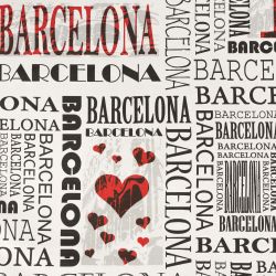 ΥΦΑΣΜΑ ΚΑΡΑΒΟΠΑΝΟ ΜΕΣΑΙΟΥ ΒΑΡΟΥΣ ΕΜΠΡΙΜΕ - BARCELONA LOGO