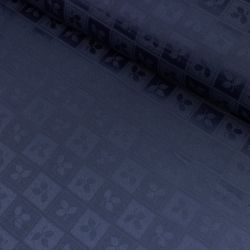 ΥΦΑΣΜΑ ΖΑΚΑΡ ΣΑΤΙΝΕ ΑΝΑΓΛΥΦΟ ΕΞΑΙΡΕΤΙΚΗΣ ΠΟΙΟΤΗΤΑΣ — ΦΑΡΔΟΣ 2.80 Μ.- ΜΠΛΕ ΣΚΟΥΡΟ ΚΑΡΟ - ΦΥΛΛΑ