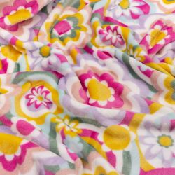 ΥΦΑΣΜΑ ΦΛΙΣ ΓΟΥΝΑΚΙ ''POLAR FLEECE'' ΣΧΕΔΙΟ ΠΟΛΥΧΡΩΜΑ ΦΛΟΡΑΛ 70s STYLE