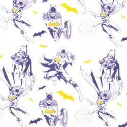 ΥΦΑΣΜΑ ΠΟΠΛΙΝΑ DIGITAL PRINT (DISNEY LICENSED) BATWOMAN WHITE