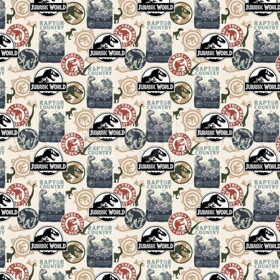 ΥΦΑΣΜΑ ΠΟΠΛΙΝΑ 100% ΒΑΜΒΑΚI (DISNEY LICENSED) JURASSIC WORLD