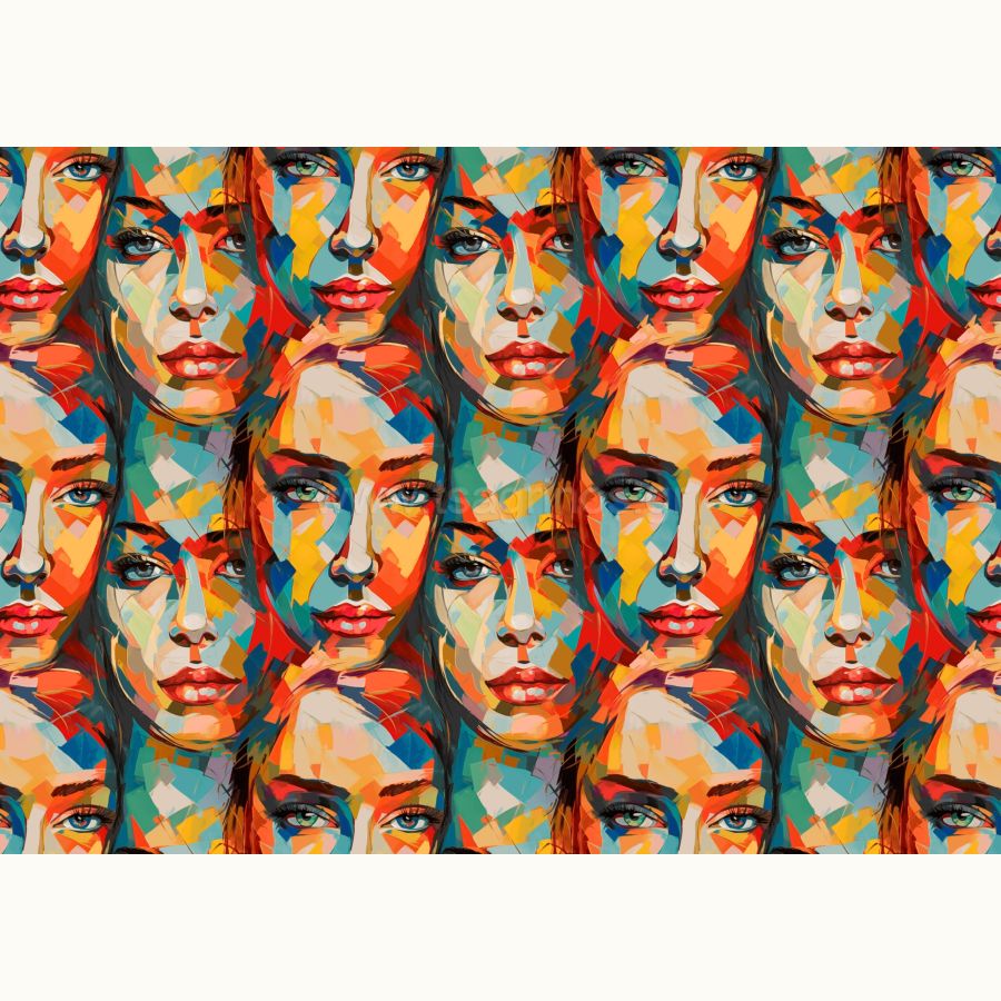 ΥΦΑΣΜΑ ΚΑΡΑΒΟΠΑΝΟ ΒΑΜΒΑΚΕΡΟ ”HALF PANAMA” (WOMEN FACES)