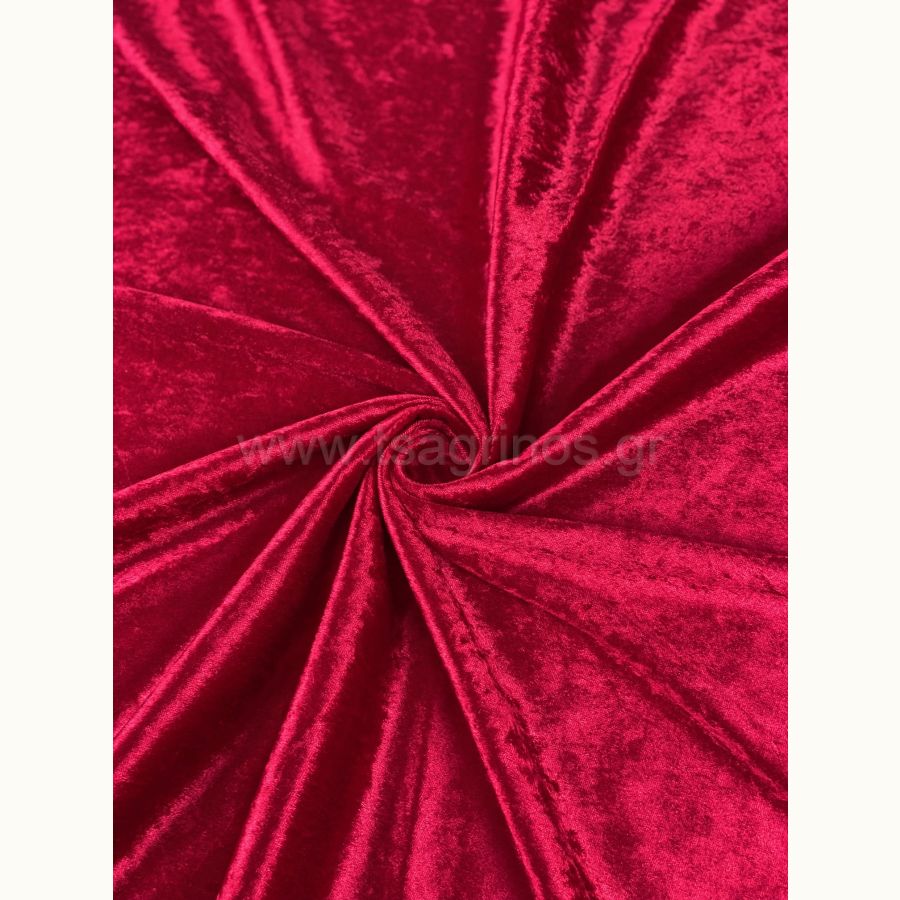 ΥΦΑΣΜΑ ΒΕΛΟΥΔΟ ΒΕΛΟΥΤΕ ”CRUSHED” (ΚΟΚΚΙΝΟ)