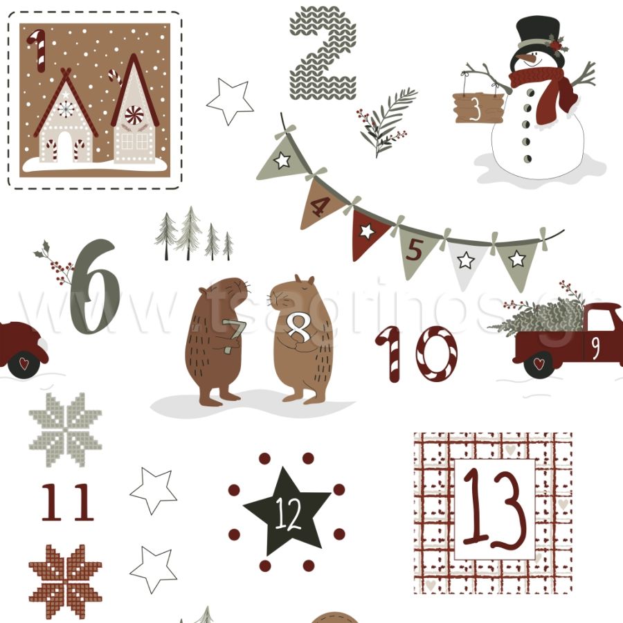 ΥΦΑΣΜΑ ΦΛΙΣ ΓΟΥΝΑΚΙ ''POLAR FLEECE'' (CHRISTMAS DIARY)