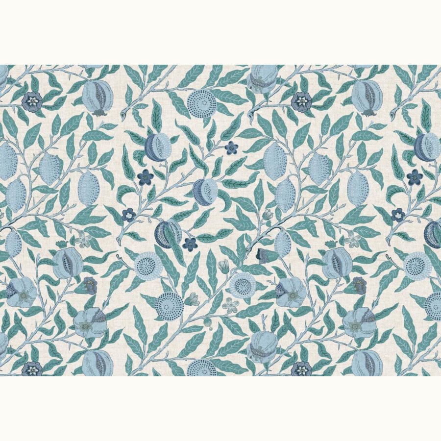 ΥΦΑΣΜΑ HALF PANAMA - LINO (90% Βαμβάκι / 10% Λινό) ΡΟΔΙΝΟ ΚΛΑΔΙ ΜΠΛΕ/ΜΕΝΤΑ