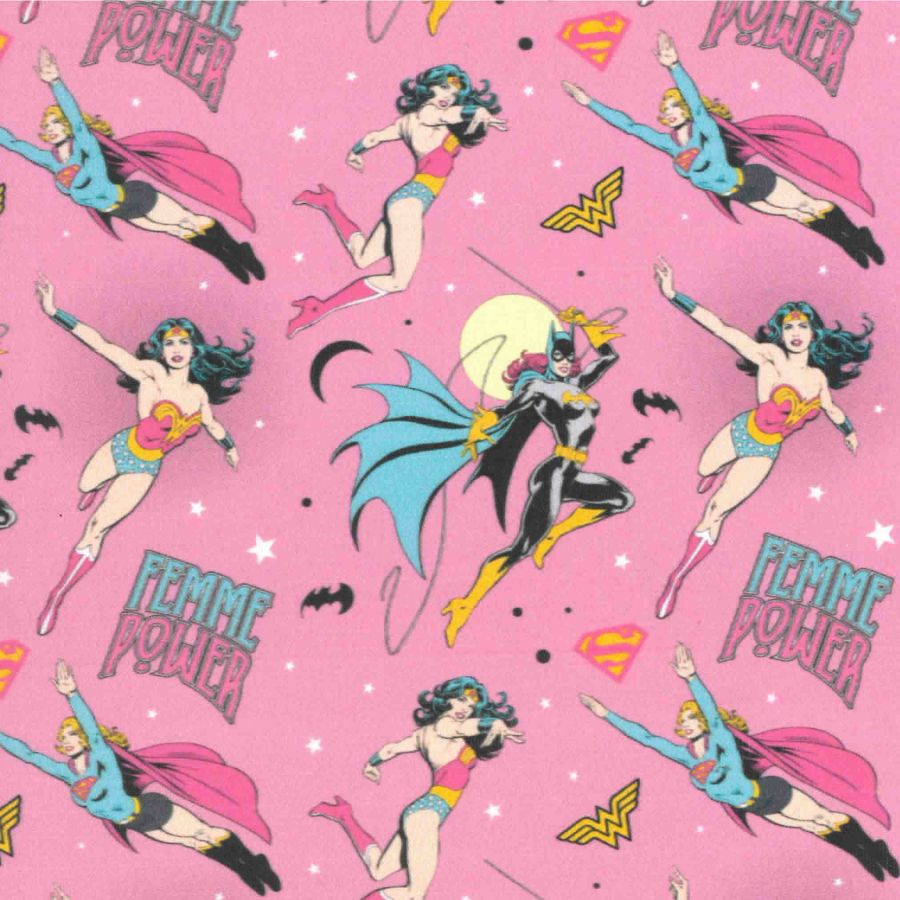 ΥΦΑΣΜΑ ΠΟΠΛΙΝΑ DIGITAL PRINT (DISNEY LICENSED) WONDERWOMAN PINK