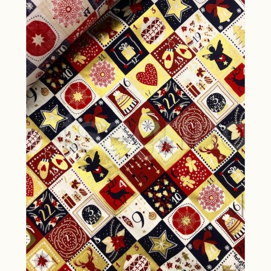 ΥΦΑΣΜΑ ΒΑΜΒΑΚΕΡΟ 100% (Ποπλίνα)-μπλε