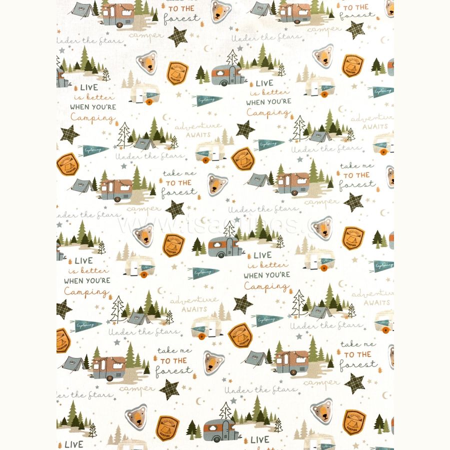 ΥΦΑΣΜΑ ΠΟΠΛΙΝΑ 100% ΒΑΜΒΑΚΙ (LION CAMPER)