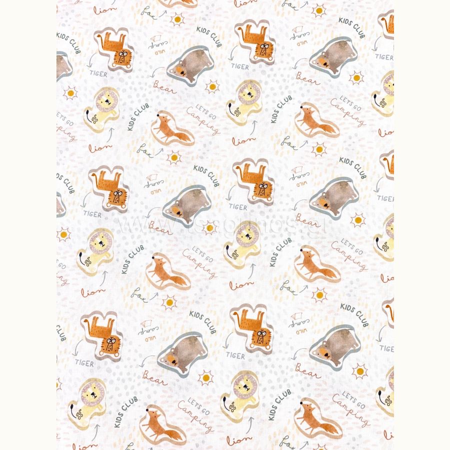 ΥΦΑΣΜΑ ΠΟΠΛΙΝΑ 100% ΒΑΜΒΑΚΙ (ANIMAL CAMPERS)