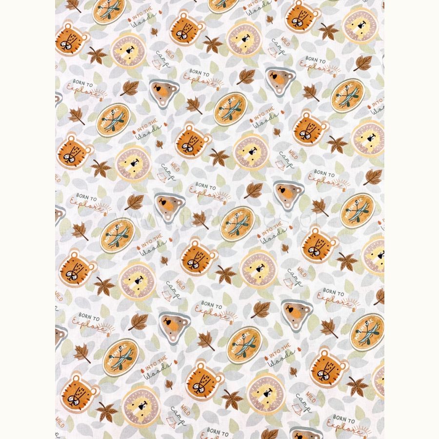 ΥΦΑΣΜΑ ΠΟΠΛΙΝΑ 100% ΒΑΜΒΑΚΙ (ANIMAL EXPLORERS)