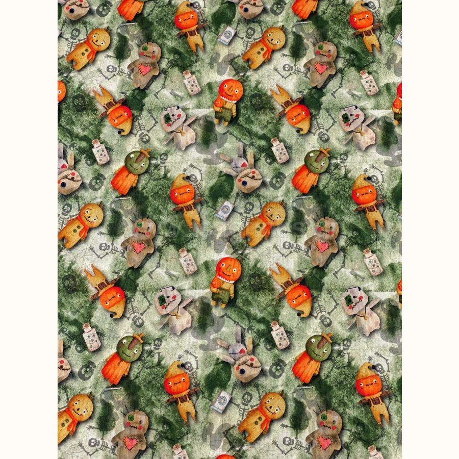 ΥΦΑΣΜΑ ΠΟΠΛΙΝΑ 100% ΒΑΜΒΑΚI (HALLOWEEN)