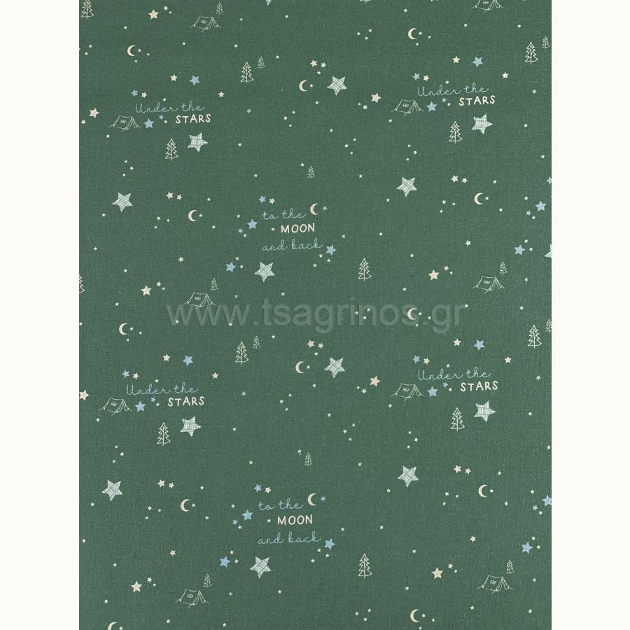 ΥΦΑΣΜΑ ΠΟΠΛΙΝΑ 100% ΒΑΜΒΑΚΙ (FOREST CAMP)