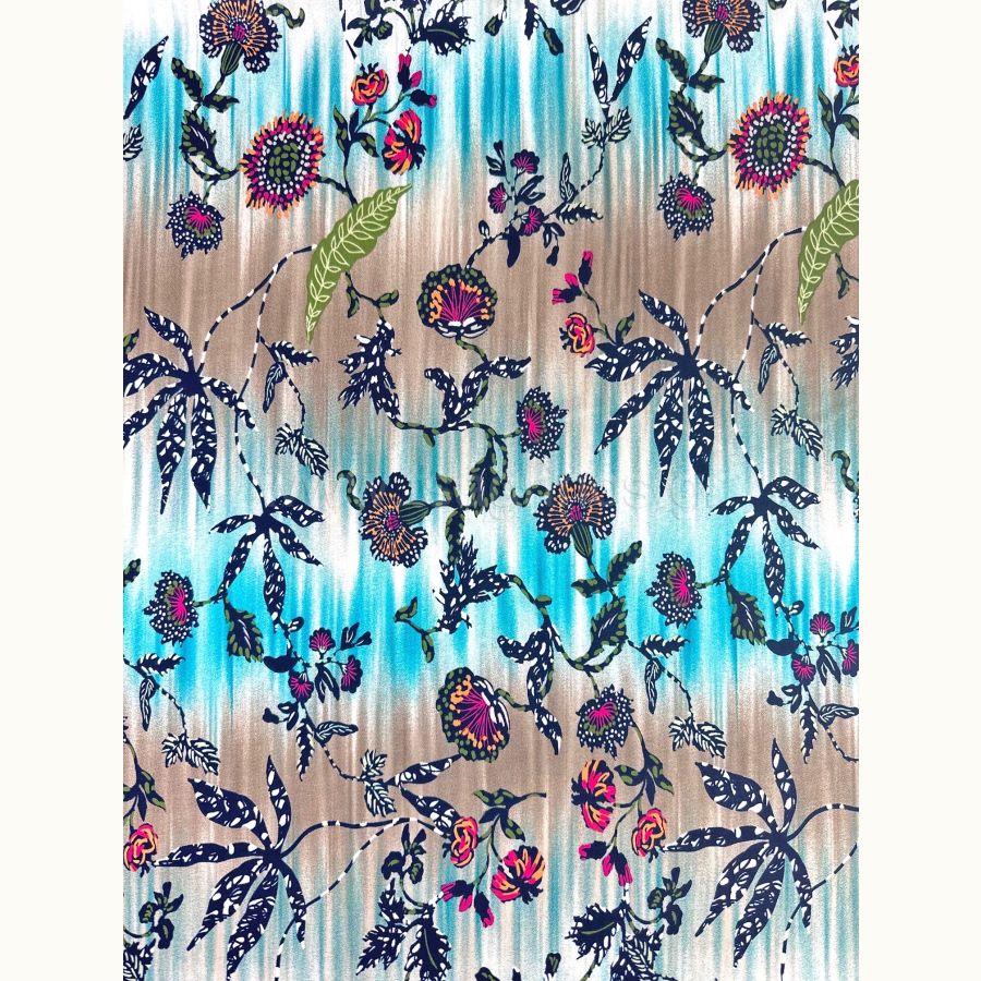 ΥΦΑΣΜΑ ΖΕΡΣΕΙ ΕΛΑΣΤΙΚΟ (ΣΧΕΔΙΟ ΦΛΟΡΑΛ) - Ρετάλι 3.80μ.