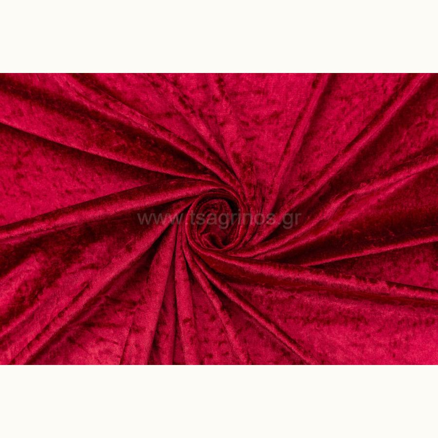 ΥΦΑΣΜΑ ΒΕΛΟΥΔΟ ΒΕΛΟΥΤΕ ”CRUSHED” (ΚΟΚΚΙΝΟ ΠΟΡΦΥΡΟ)