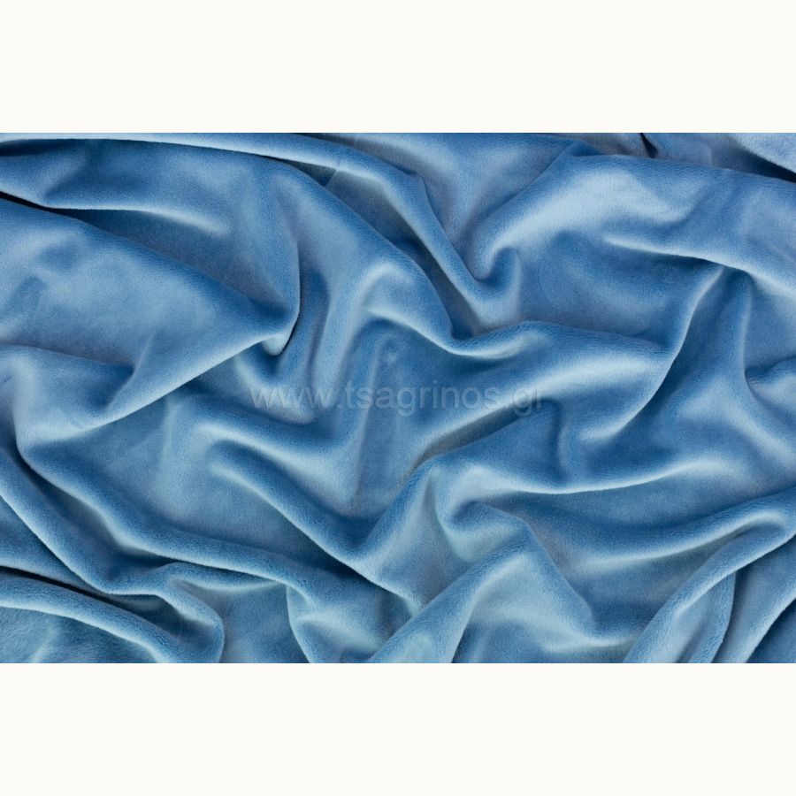 ΥΦΑΣΜΑ ΒΕΛΟΥΔΟ - ΒΕΛΟΥΤΕ ΕΛΑΣΤΙΚΟ SUPER SOFT DIAMOND (ΜΠΛΕ ΡΑΦ) - Ρετάλι 0.90μ.