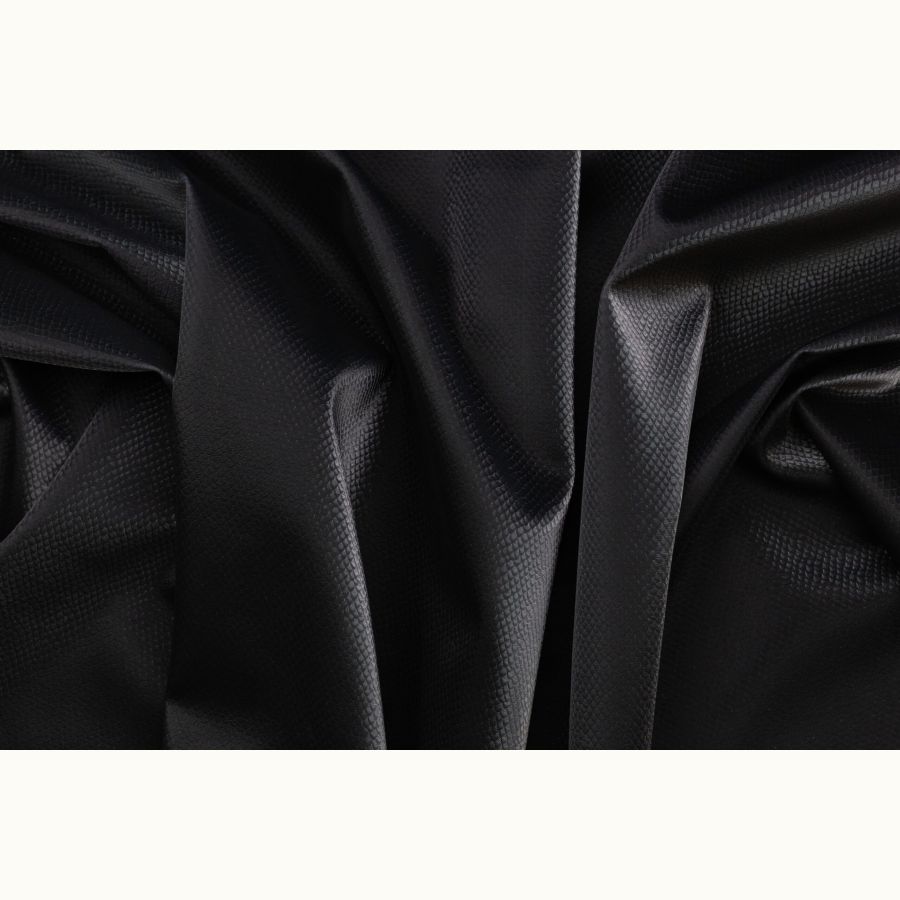 ΥΦΑΣΜΑ ΔΕΡΜΑΤΙΝΗ ΒΑΡΙΑ ΑΝΑΓΛΥΦΟ ΣΧΕΔΙΟ ΦΙΔΙ (ΜΑΥΡΟ) - Ρετάλι 3.20μ.