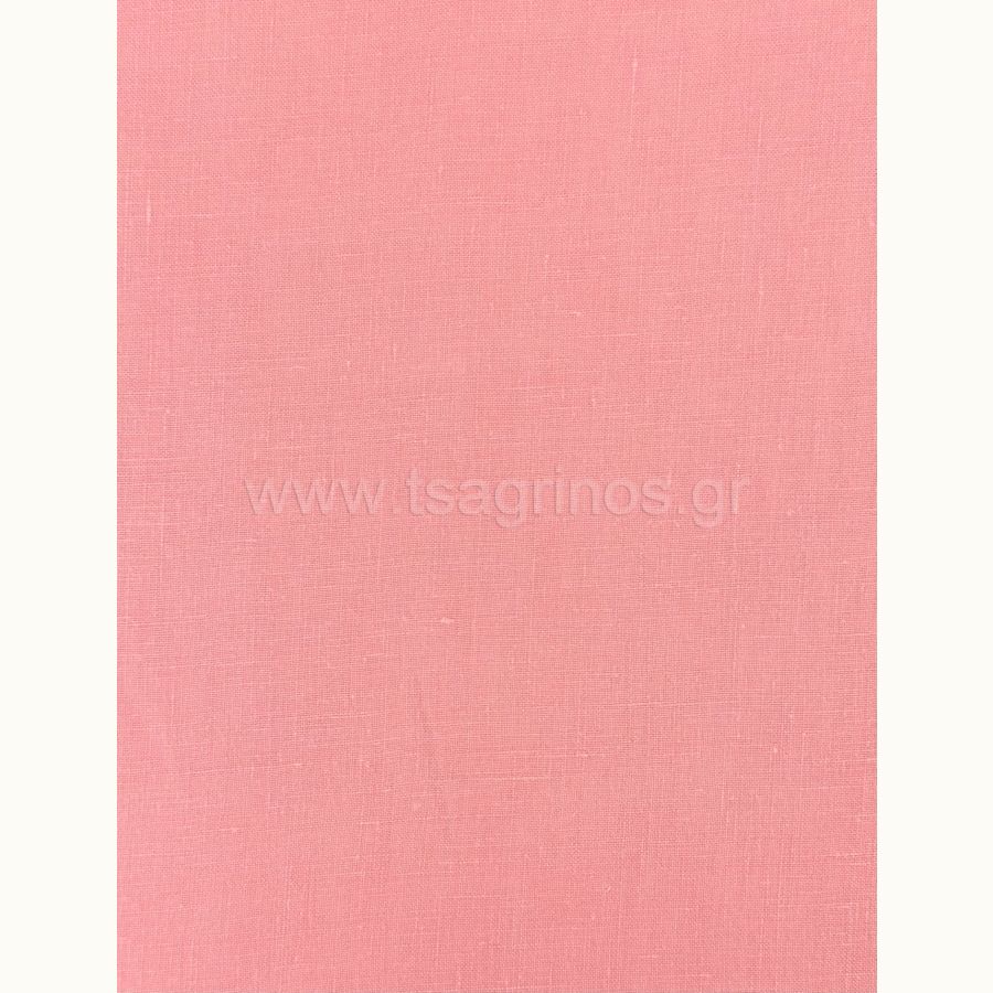 ΥΦΑΣΜΑ 100% ΛΙΝΟ (ΡΟΖ ΤΡΙΑΝΤΑΦΥΛΛΙ ΑΝΟΙΧΤΟ)