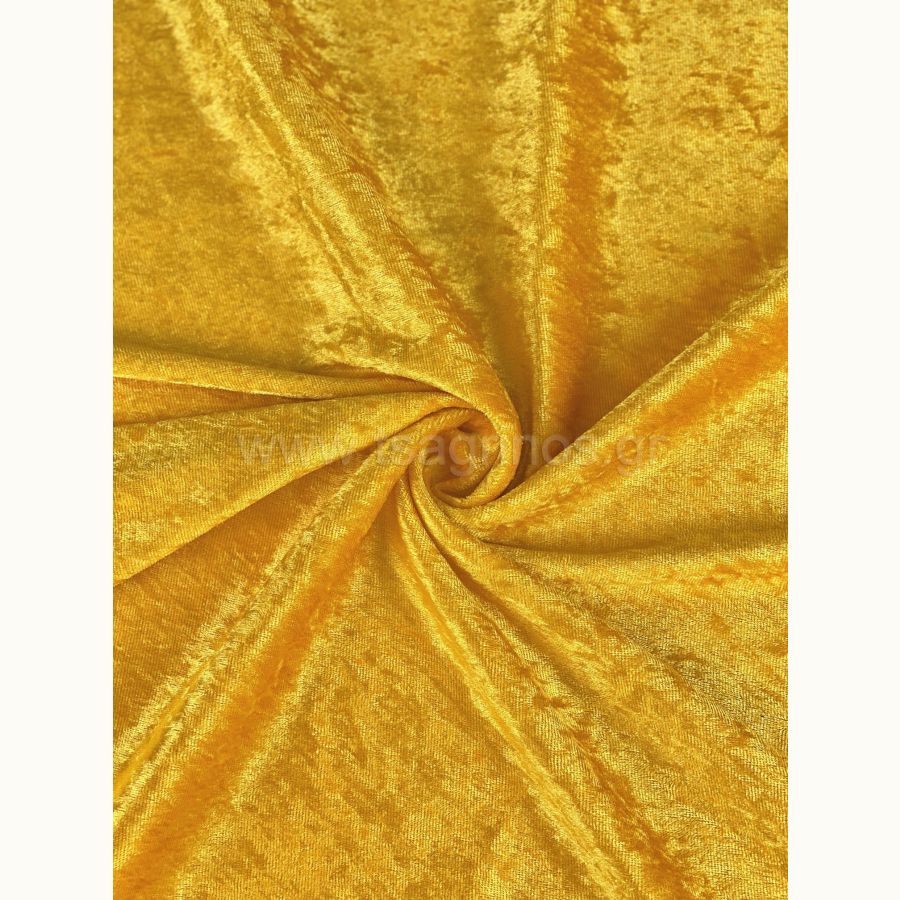 ΥΦΑΣΜΑ ΒΕΛΟΥΔΟ ΒΕΛΟΥΤΕ ”CRUSHED” (ΚΙΤΡΙΝΟ ΚΡΟΚΙ)