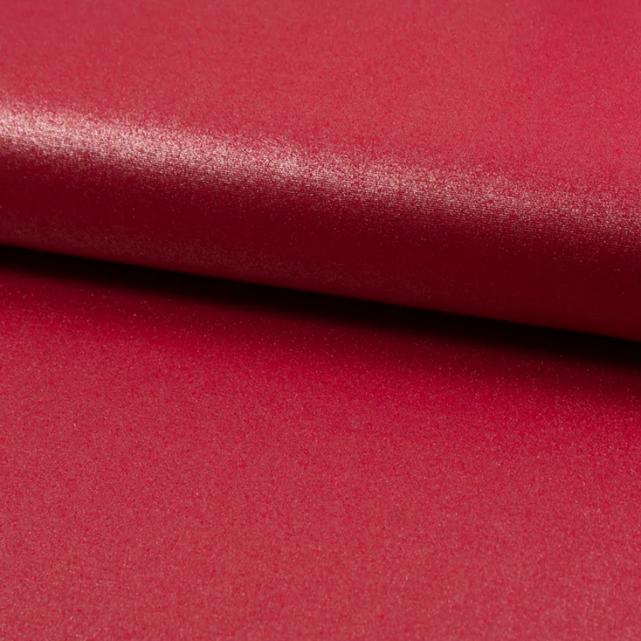 ΥΦΑΣΜΑ ΕΛΑΣΤΙΚΟ ΒΑΡΥ ΠΟΥΝΤΟ ΝΤΙ ΡΟΜΑ (PUNTO ROMA) ΜΕ FOIL ΑΣΗΜΙ - KOKKINO