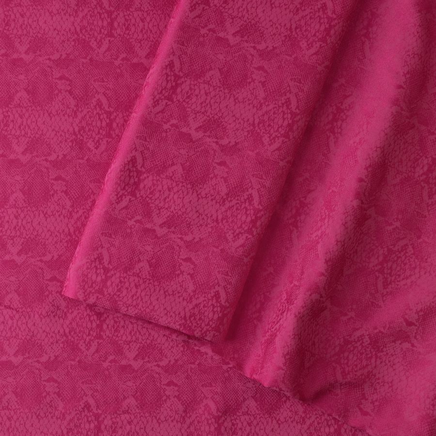 ΥΦΑΣΜΑ ΖΑΚΑΡ ΜΕ ΑΝΑΓΛΥΦΕΣ ΛΕΠΤΟΜΕΡΕΙΕΣ ΣΑΤΙΝΕ - ΦΟΥΞΙΑ ΣΧΕΔΙΟ ΚΡΟΚΟ (Ρετάλι 3.50 μέτρα)