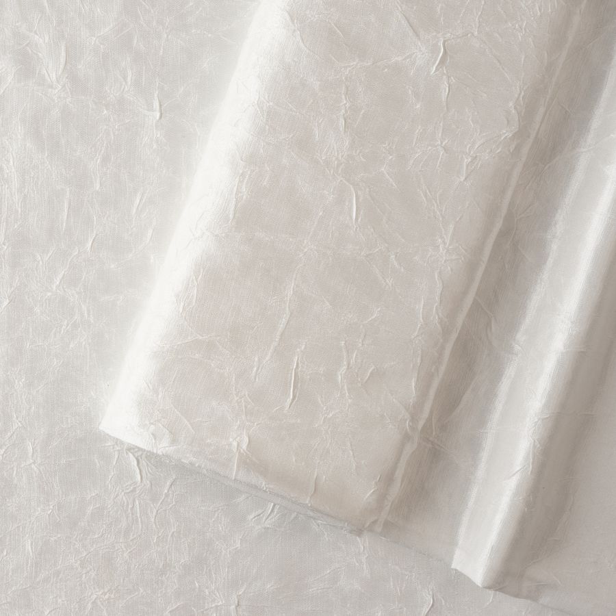 ΥΦΑΣΜΑ ΖΑΚΑΡ ΣΑΤΙΝΕ ΕΛΑΦΡΥ ΜΕ ΤΣΑΛΑΚΩΤΗ ΥΦΑΝΣΗ - ΣΠΑΣΜΕΝΟ ΛΕΥΚΟ