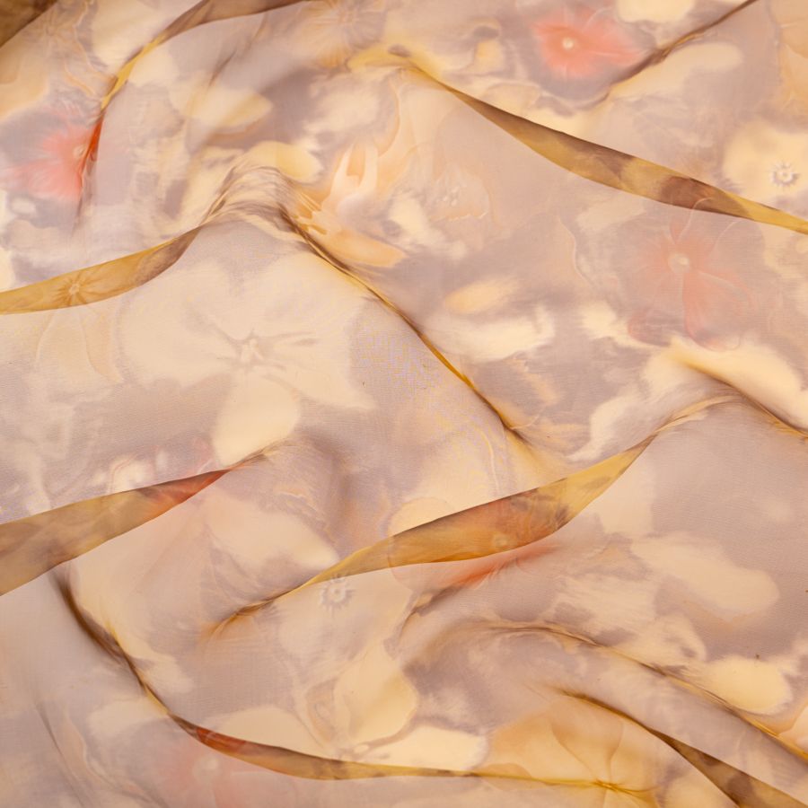 ΥΦΑΣΜΑ ΟΡΓΑΝΤΖΑ ΕΝΔΥΣΗΣ ''HIGH MULTI CRYSTAL'' - ΜΠΕΖ ΜΕΓΑΛΑ ΦΛΟΡΑΛ