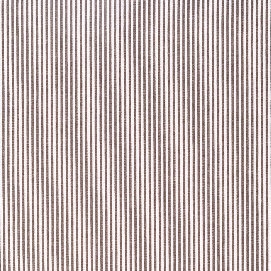 ΥΦΑΣΜΑ 100% ΒΑΜΒΑΚΕΡΗ ΠΟΠΛΙΝΑ ΝΗΜΑΤΟΒΑΜΜΕΝΗ ΔΙΠΛΗΣ ΟΨΗΣ - ΡΙΓΕ 2mm ΑΣΠΡΟ/ ΚΑΦΕ