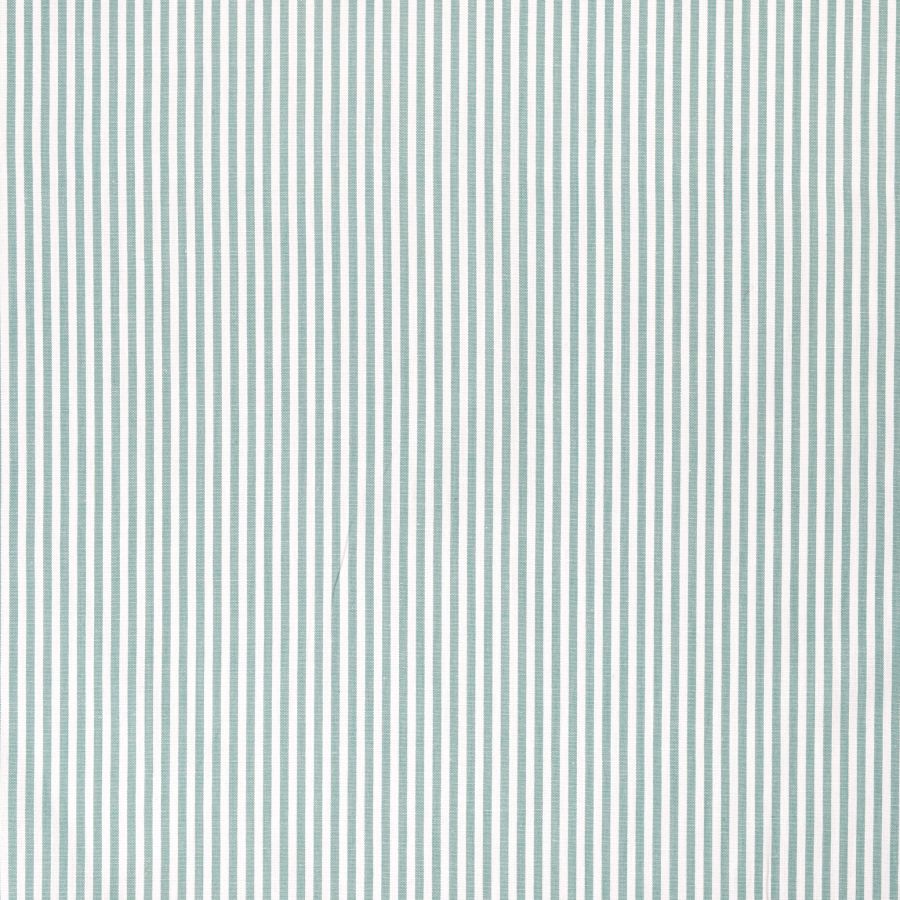 ΥΦΑΣΜΑ 100% ΒΑΜΒΑΚΕΡΗ ΠΟΠΛΙΝΑ ΝΗΜΑΤΟΒΑΜΜΕΝΗ ΔΙΠΛΗΣ ΟΨΗΣ - ΡΙΓΕ 2mm ΑΣΠΡΟ/ MENTA