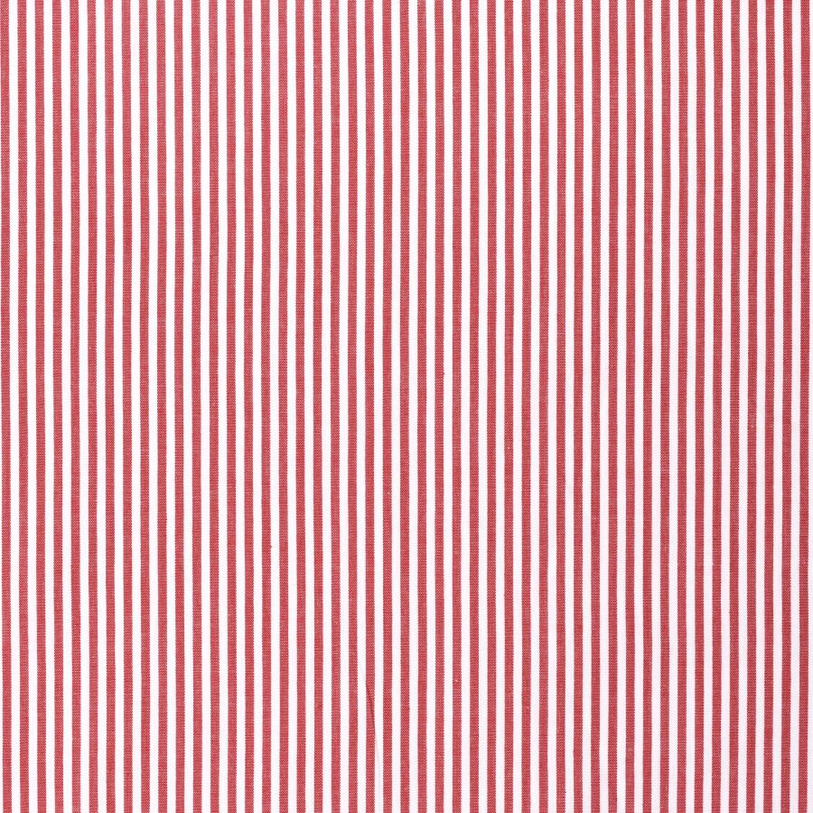 ΥΦΑΣΜΑ 100% ΒΑΜΒΑΚΕΡΗ ΠΟΠΛΙΝΑ ΝΗΜΑΤΟΒΑΜΜΕΝΗ ΔΙΠΛΗΣ ΟΨΗΣ - ΡΙΓΕ 2mm ΑΣΠΡΟ/ ΚΟΚΚΙΝΟ