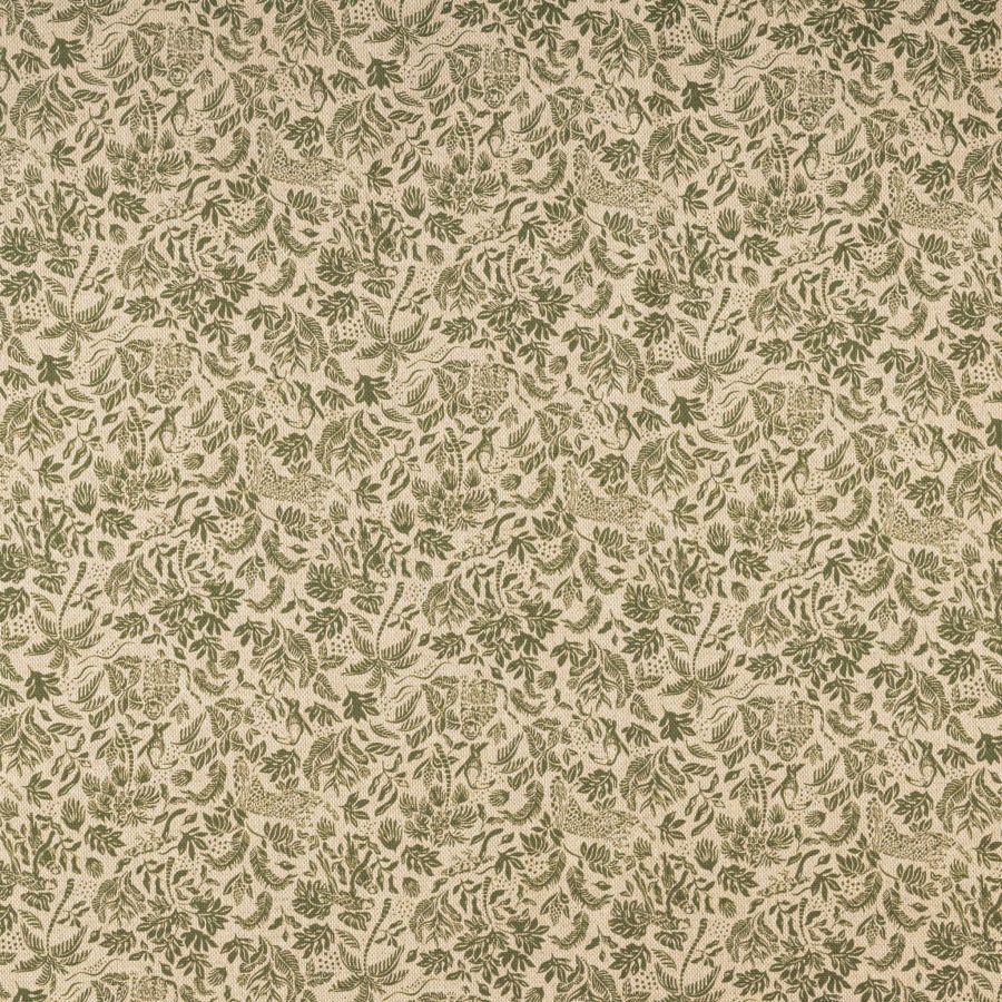 ΥΦΑΣΜΑ 100% ΒΑΜΒΑΚΕΡΟ ΠΥΚΝΟ ΜΕ ΥΦΑΝΣΗ ΛΙΝΟΥ (LINO BLOOM) LEOPARD GARDEN 