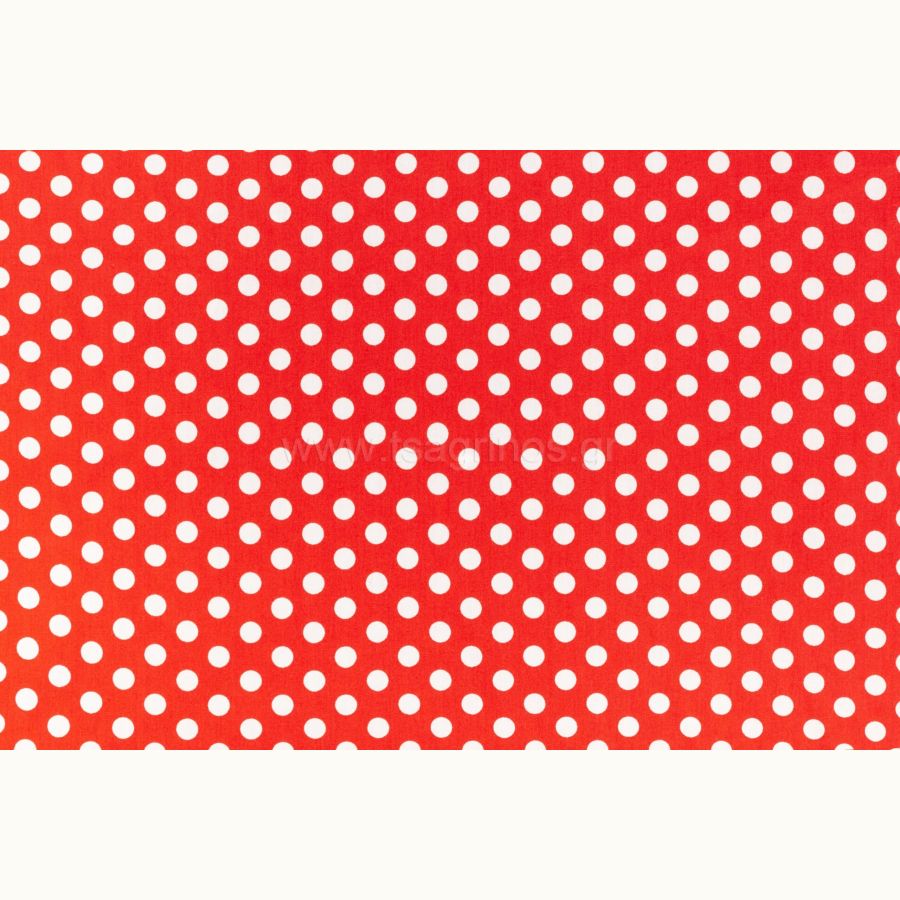 ΥΦΑΣΜΑ ΠΟΠΛΙΝΑ 100% ΒΑΜΒΑΚΙ ΣΧΕΔΙΟ ΠΟΥΑ ΜΕΣΑΙΟ (ΚΟΚΚΙΝΟ-ΑΣΠΡΟ)