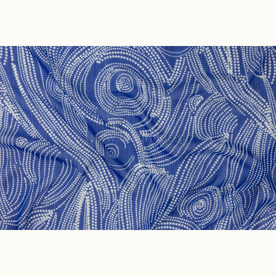 ΥΦΑΣΜΑ ΜΟΥΣΕΛΙΝΑ ΕΜΠΡΙΜΕ LUREX (ΧΡΥΣΗ ΚΛΩΣΤΗ) ΣΧΕΔΙΟ ΓΕΩΜΕΤΡΙΚΟ ΣΧΗΜΑ ΑΠΟ ΚΟΥΚΙΔΕΣ ΜΠΛΕ ΛΟΥΡΕΞ