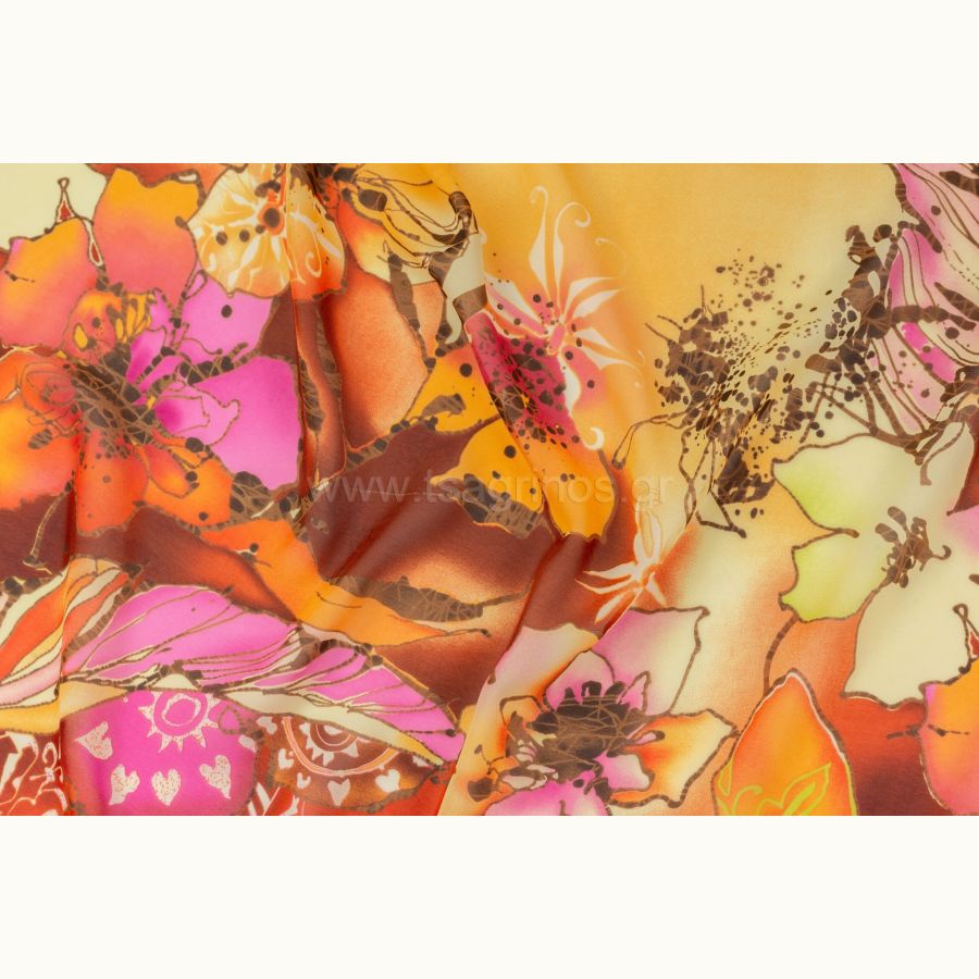 ΥΦΑΣΜΑ ΖΟΡΖΕΤΑ (ΜΕΓΑΛΑ ΦΛΟΡΑΛ ΜΕ ΣΧΕΔΙΟ ΜΠΟΡΝΤΟΥΡΑ)