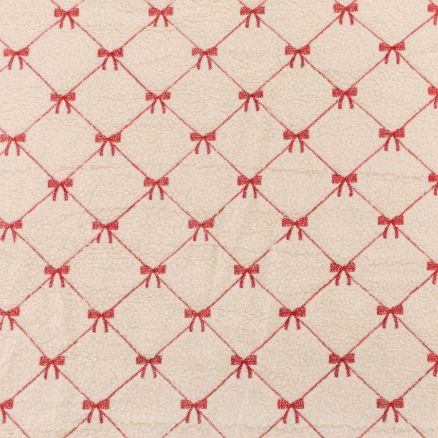 ΥΦΑΣΜΑ ΓΟΥΝΑ TEDDY ΜΕ ΚΕΝΤΗΜΑ ΦΙΟΓΚΑΚΙΑ ΚΟΚΚΙΝΑ - ΑΦΡΑΤΟ ΓΙΑ ΡΟΥΧΑ, ΚΟΥΒΕΡΤΕΣ ΚΑΙ ΔΙΑΚΟΣΜΗΣΗ