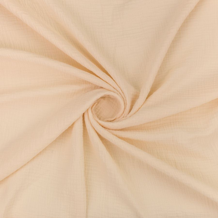 ΥΦΑΣΜΑ ΒΑΜΒΑΚΕΡΗ ΜΟΥΣΕΛΙΝΑ DOUBLE GAUZE – ΓΑΖΑ ΜΕ ΓΚΟΦΡΕ ΥΦΑΝΣΗ - ΕΚΡΟΥ/ΚΡΕΜ