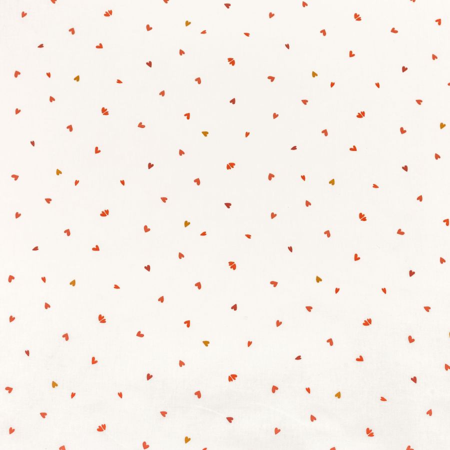 ΥΦΑΣΜΑ ΠΟΠΛΙΝΑ 100% ΒΑΜΒΑΚI - ΜΙΚΡΕΣ ΚΑΡΔΙΕΣ 