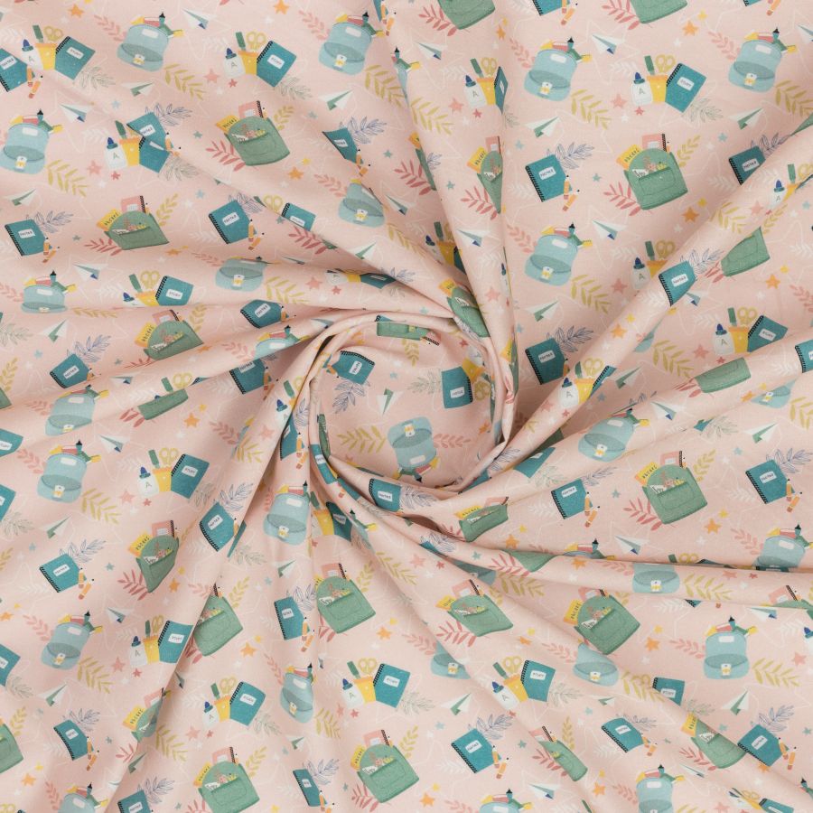 ΥΦΑΣΜΑ ΠΟΠΛΙΝΑ 100% ΒΑΜΒΑΚI - ΣΧΟΛΙΚΕΣ ΤΣΑΝΤΕΣ ΡΟΖ