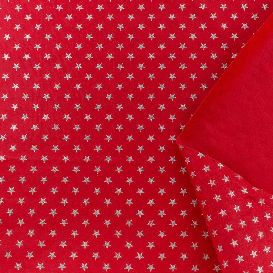 ΥΦΑΣΜΑ ΤΥΠΟΥ ΤΣΟΧΑ (ΦΕΤΡΙΝΑ) ΚΑΤΑΣΚΕΥΩΝ, ΜΕ ΑΝΑΓΛΥΦΑ ΓΚΛΙΤΤΕΡ ΑΣΤΕΡΑΚΙΑ - ΚΟΚΚΙΝΟ/ ΑΣΗΜΙ