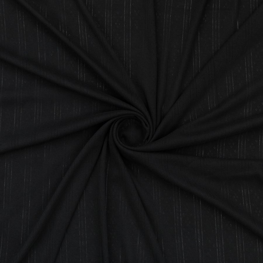 ΥΦΑΣΜΑ ΠΛΕΚΤΟ ΔΙΑΤΡΗΤΟ ''POINTELLE'' - ΜΑΥΡΟ