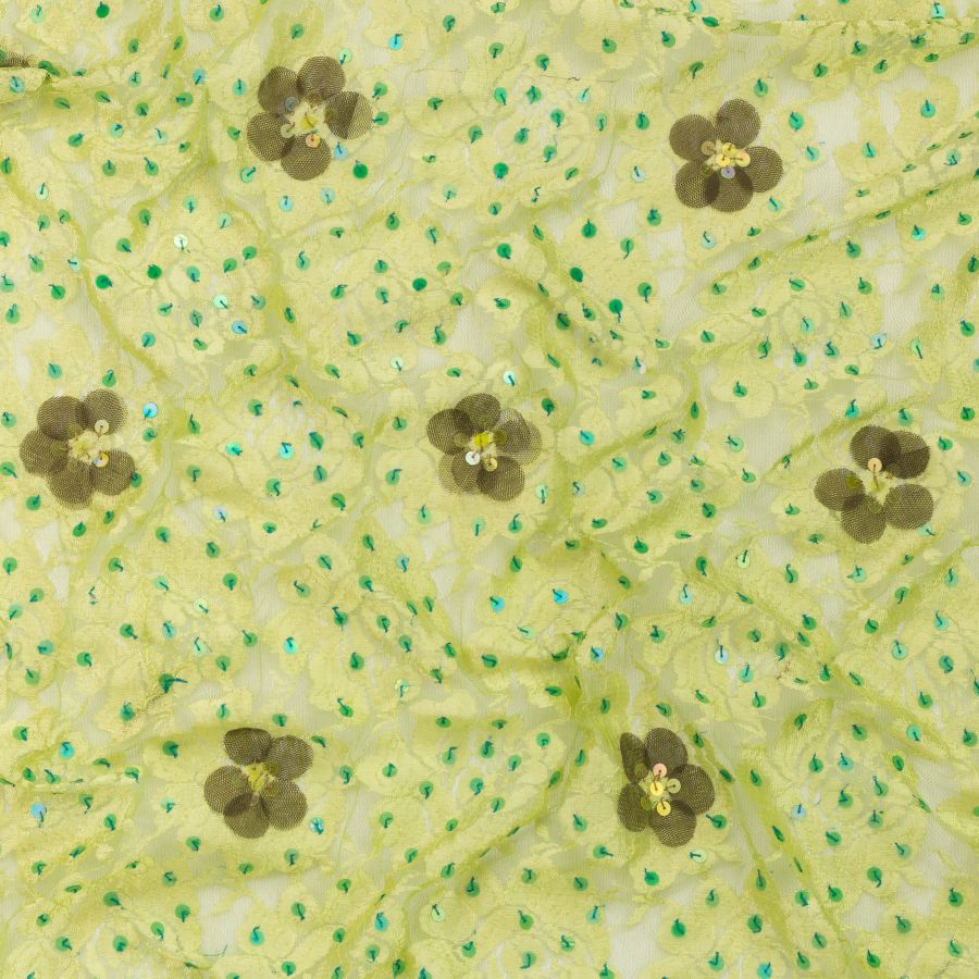 ΥΦΑΣΜΑ ΔΑΝΤΕΛΑ ΚΕΝΤΗΜΕΝΗ ΜΕ ΠΑΓΙΕΤΕΣ  - ΦΛΟΡΑΛ ΛΑΔΙ ΜΕ ΠΡΑΣΙΝΕΣ ΠΑΓΙΕΤΕΣ